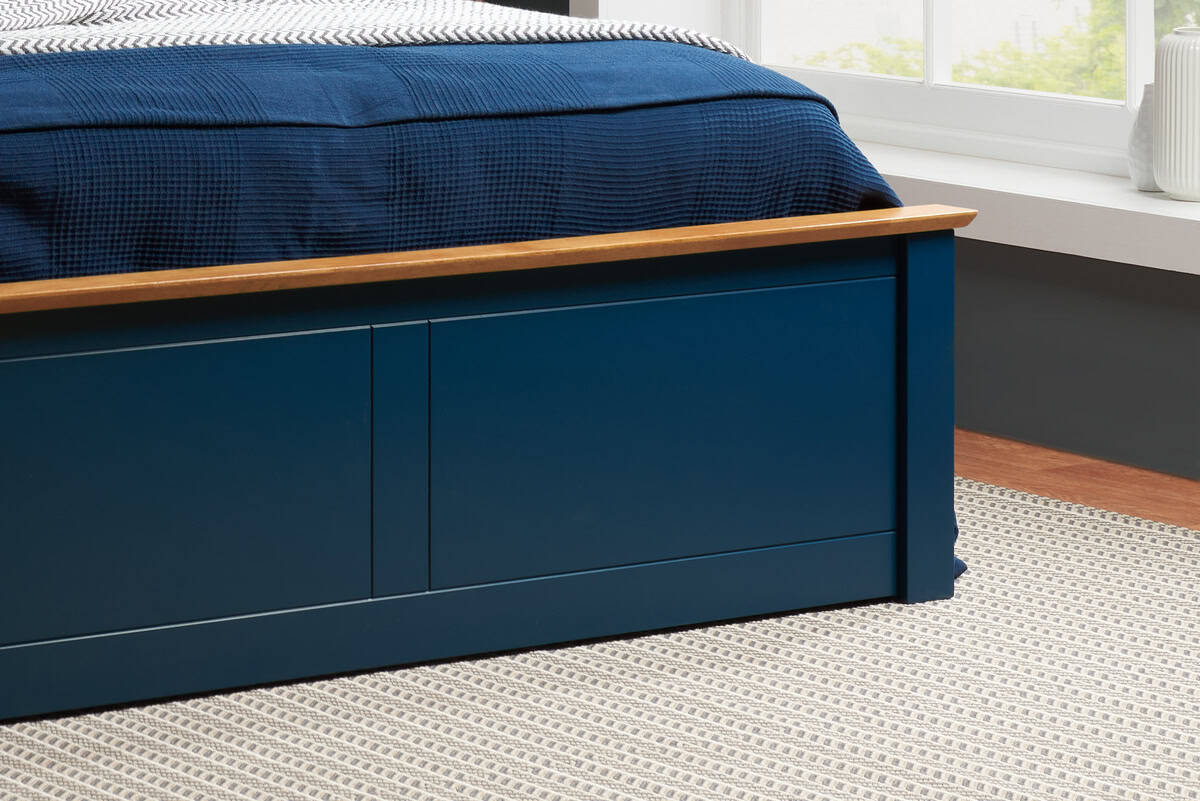 4ft Phoenix Ottoman - Navy - Image 6