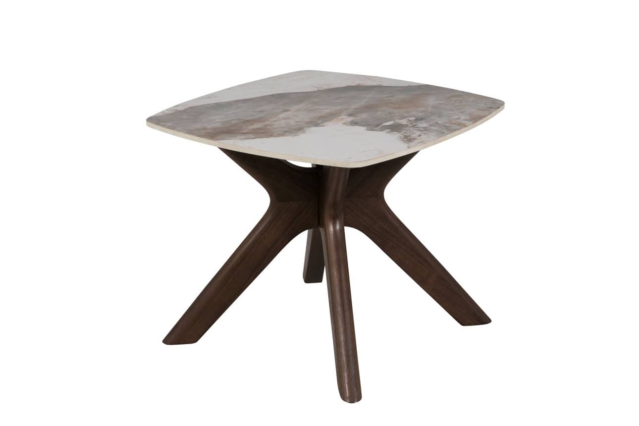 Ariya Lamp Table - Marble/Walnut | Buy Online | Beds.ie