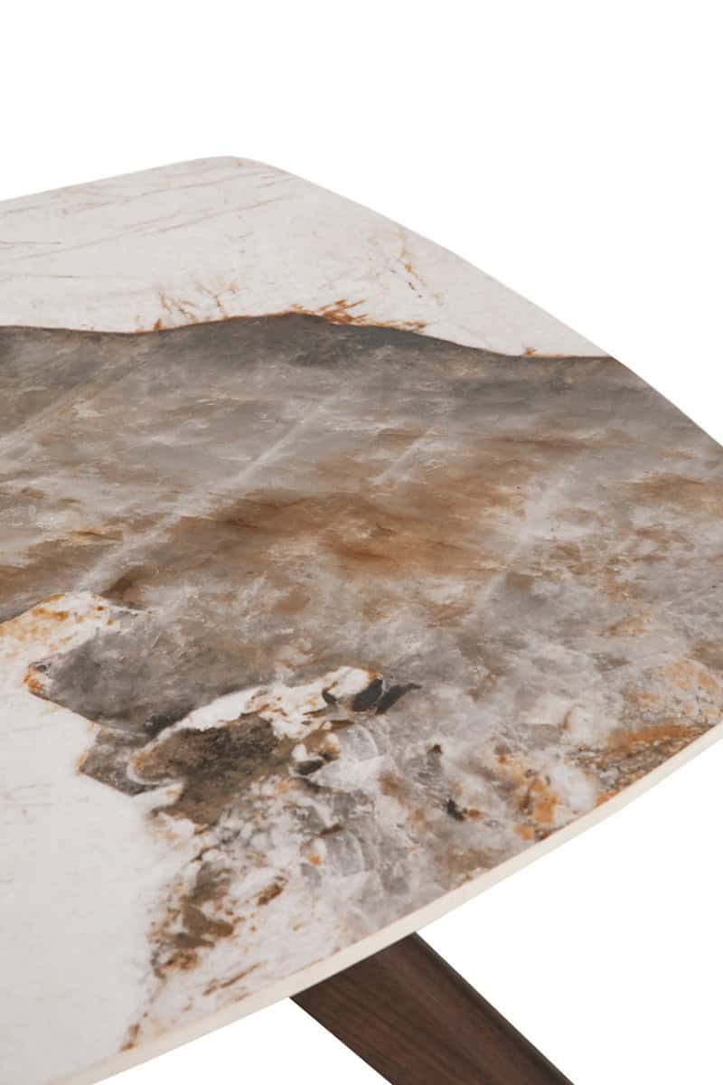 Ariya Lamp Table - Marble/Walnut - Image 3