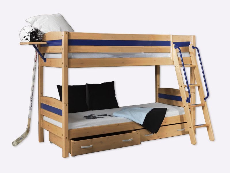 Trendy Andromeda Bunk Bed - Natural & Blue - Image 3