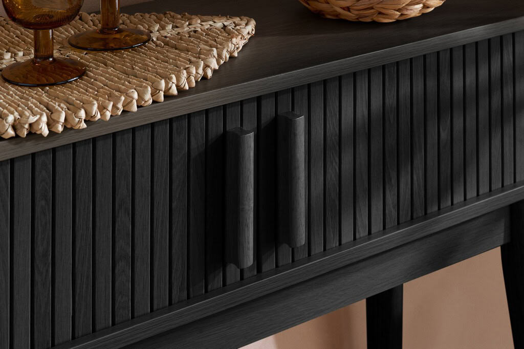 Axel Fluted Console Table - Black - Image 6