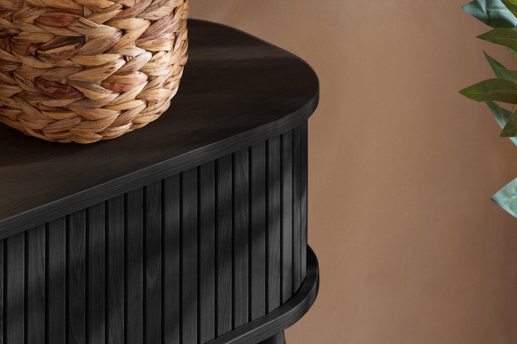 Axel Fluted Console Table - Black - Image 8