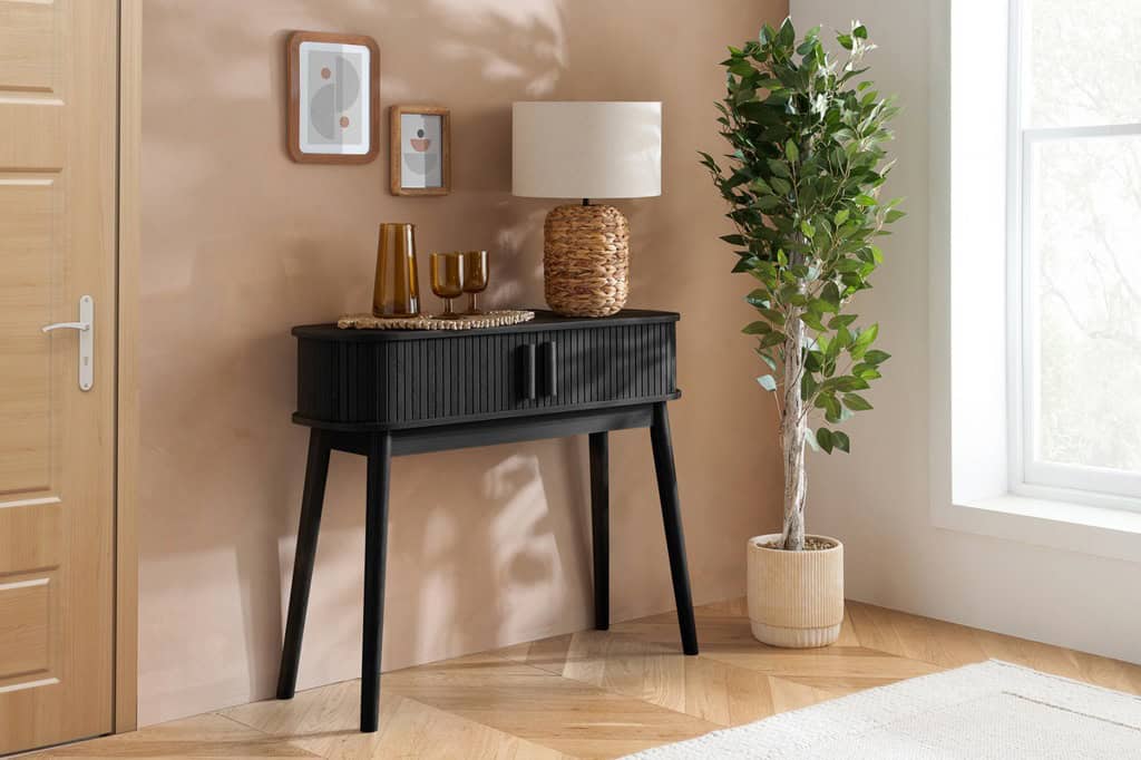 Axel Fluted Console Table - Black - Image 10