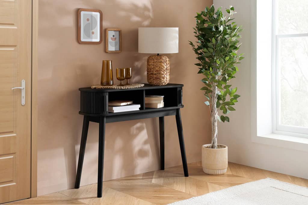 Axel Fluted Console Table - Black - Image 11