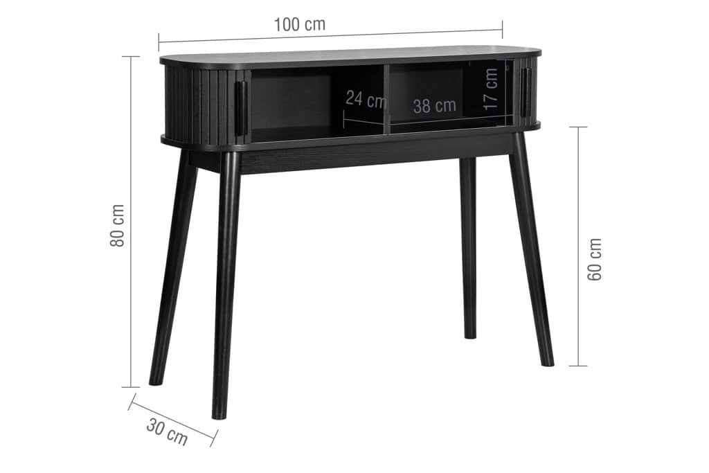Axel Fluted Console Table - Black - Image 12