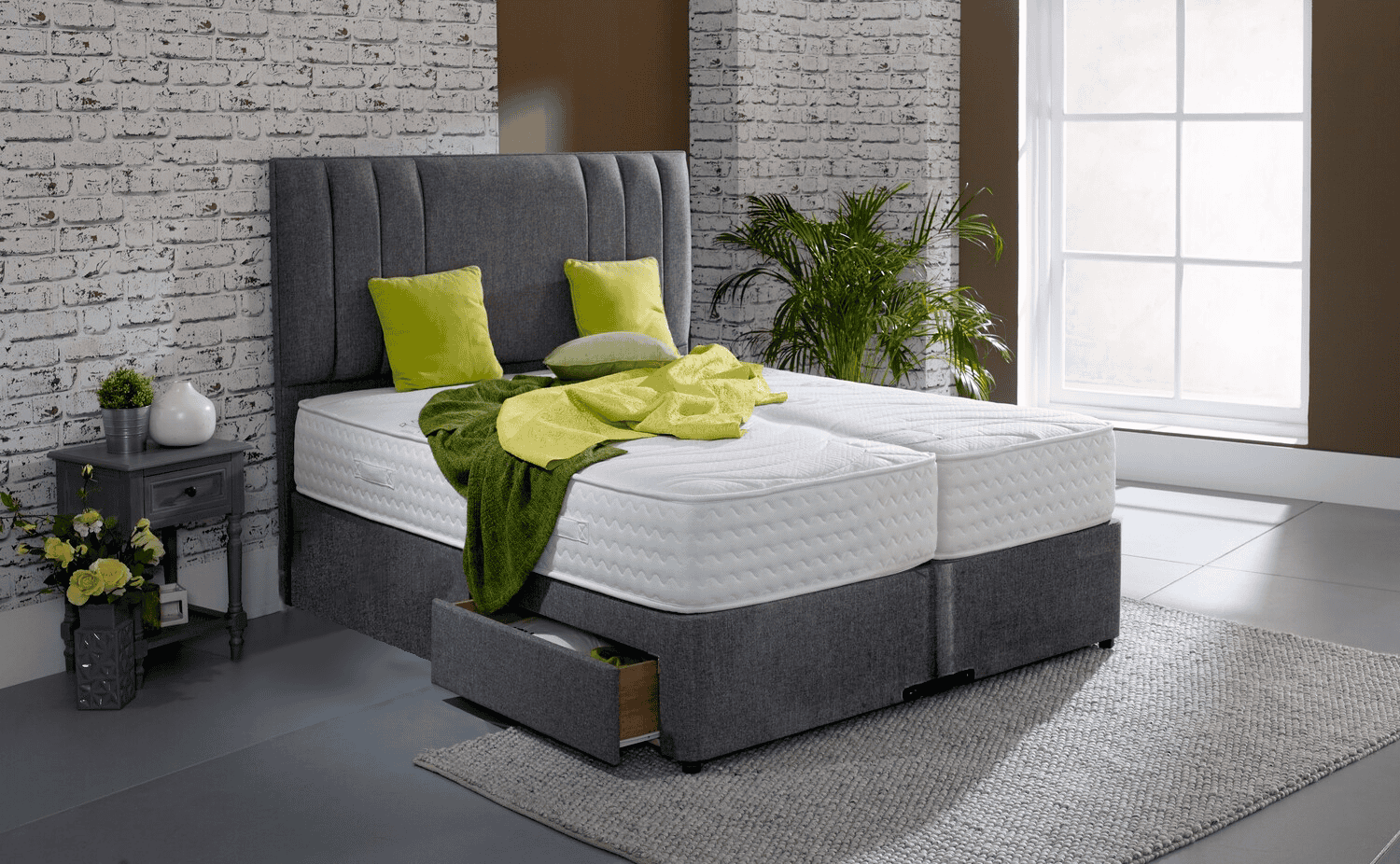 Healthbeds 6ft Energise 1000 2 Drawer Zip & Link Bed - Image 4