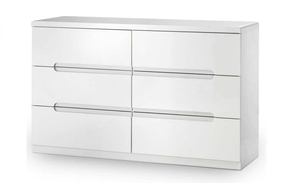 New York 6 Drawer Chest - White | Buy Online | Beds.ie