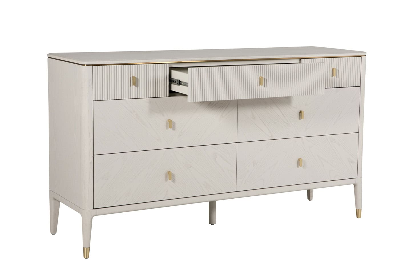 Diletta Dressing Chest 7 Drawer - Stone - Image 2