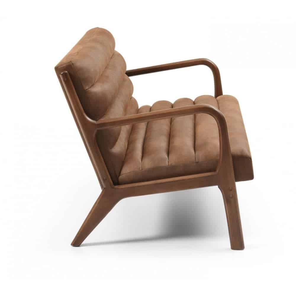 Inca 2 Seater - Brown PU Leather - Image 4