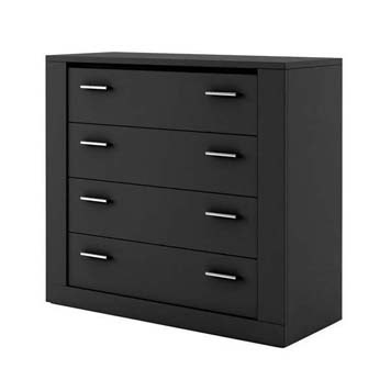 Sliderobe 4 Drawer Chest - Black | Buy Online | Beds.ie