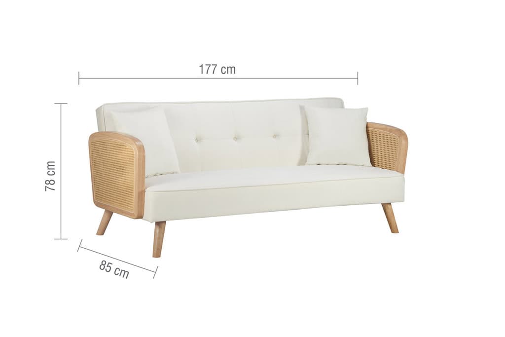 Mila Sofa Bed - White - Image 10