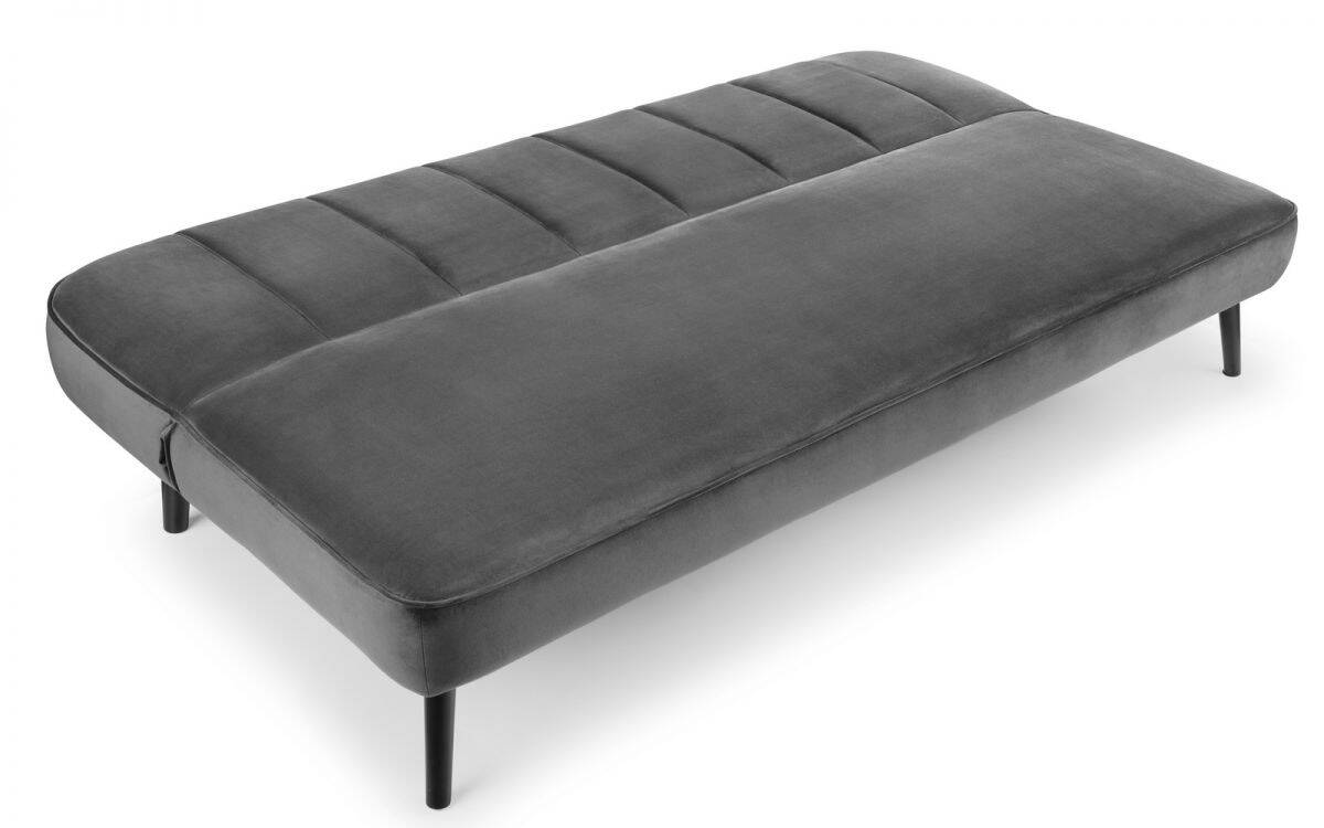 Vito Curved Back Sofa Bed - Grey Velvet - Image 4