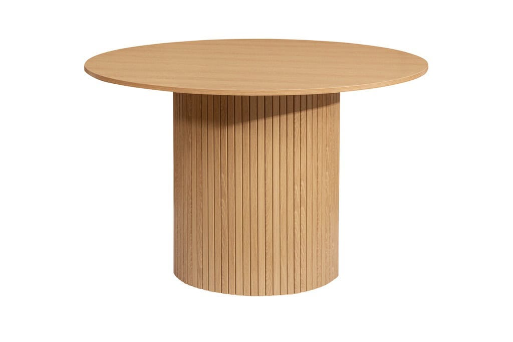 Axel Round Fluted Dining Table - Oak | Buy Online | Beds.ie