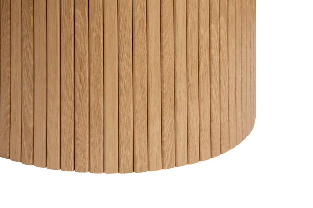 Axel Round Fluted Dining Table - Oak - Image 3