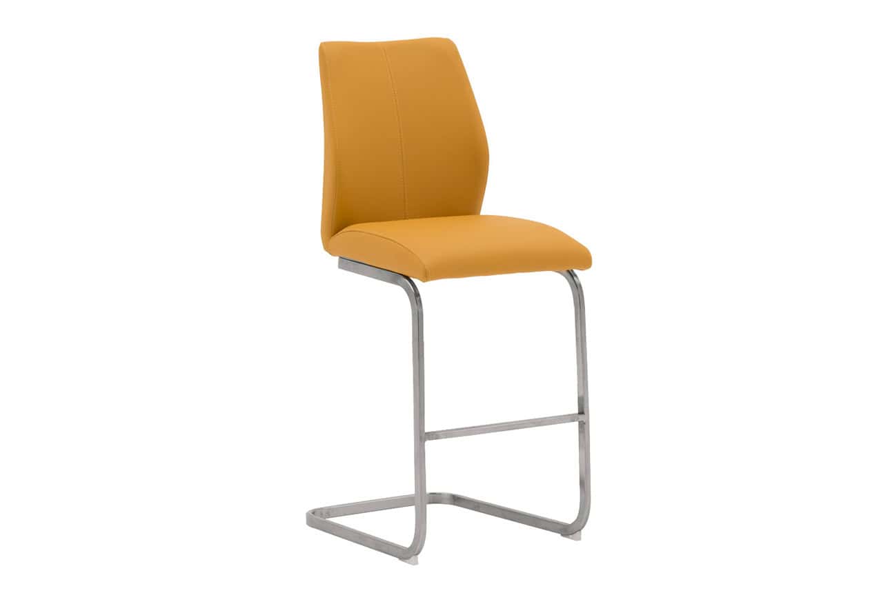 Irma Counter Stool (Pair) - Brushed Steel Pumpkin | Buy Online | Beds.ie