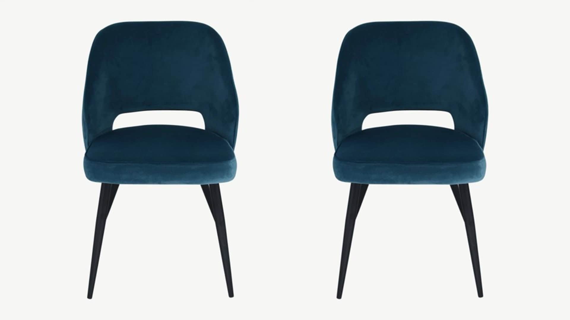 Sutton Chair - Teal Velvet (Set of 2) | Buy Online | Beds.ie
