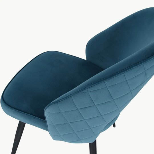 Sutton Chair - Teal Velvet (Set of 2) - Image 3