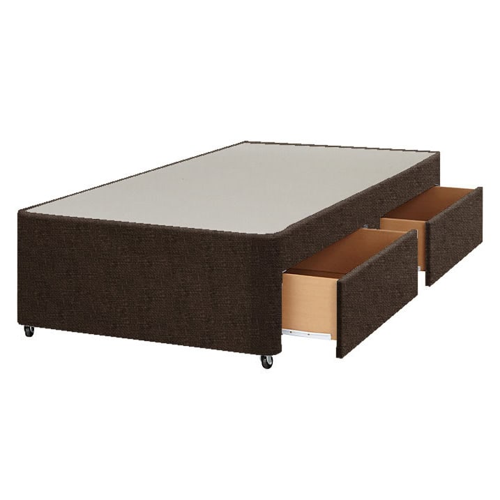 Apollo 3ft Azzure Brown 2 Drawer Divan Base | Buy Online | Beds.ie