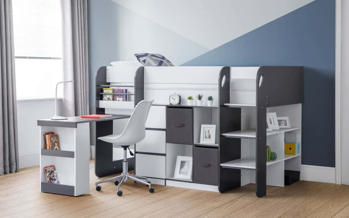 Venus Midsleeper - White & Charcoal | Buy Online | Beds.ie