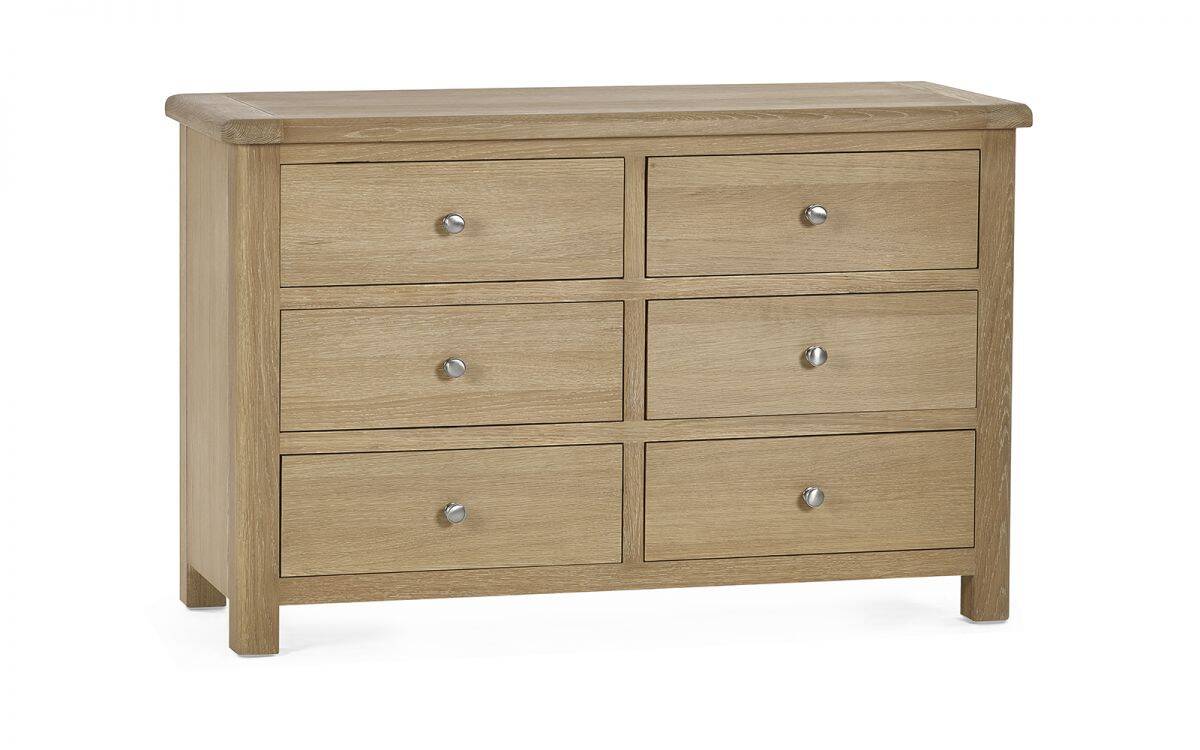 Memmingen 6 Drawer Chest - Limed Oak - Image 2