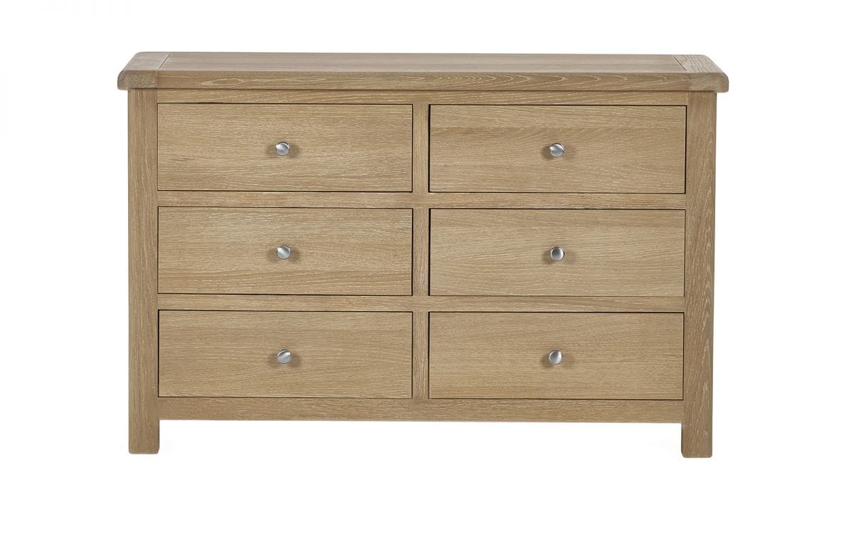 Memmingen 6 Drawer Chest - Limed Oak - Image 3