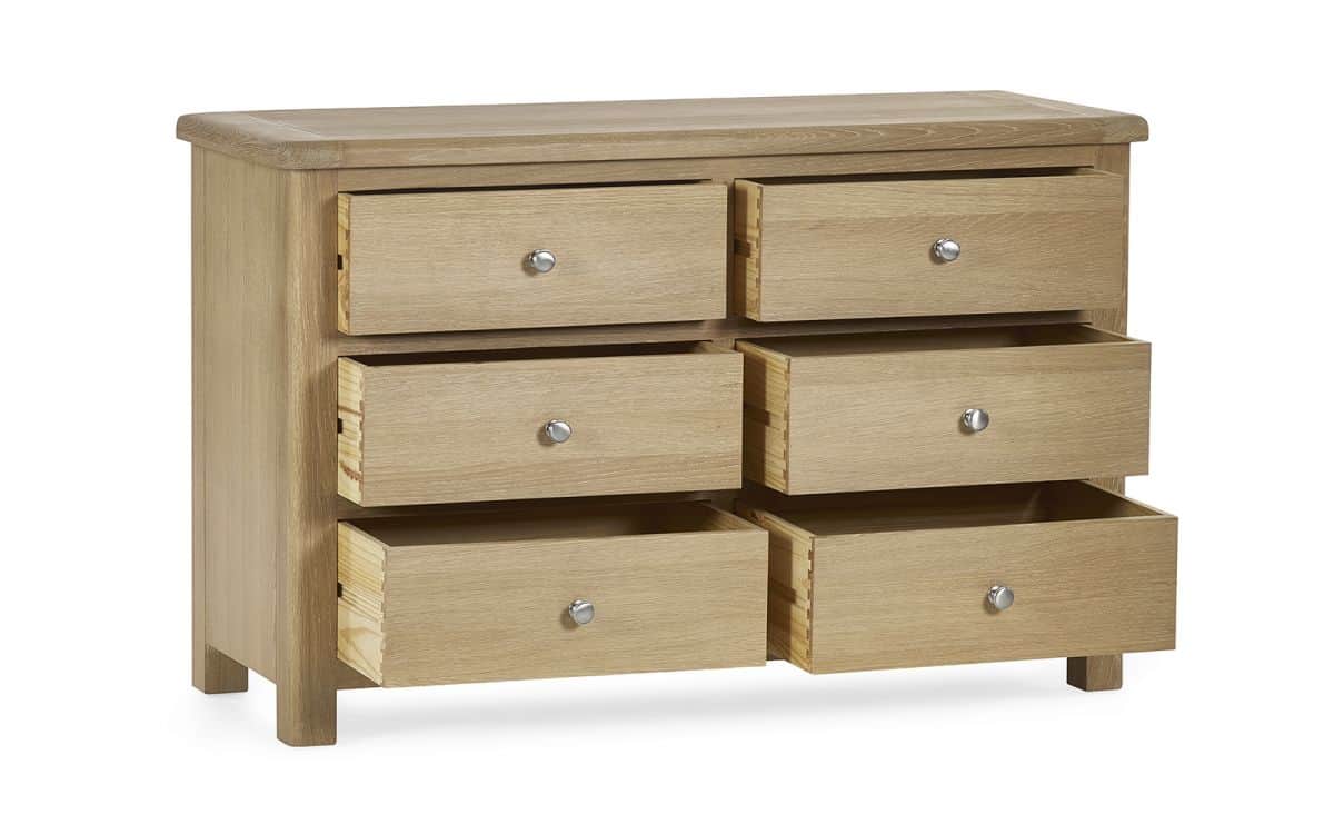 Memmingen 6 Drawer Chest - Limed Oak - Image 4