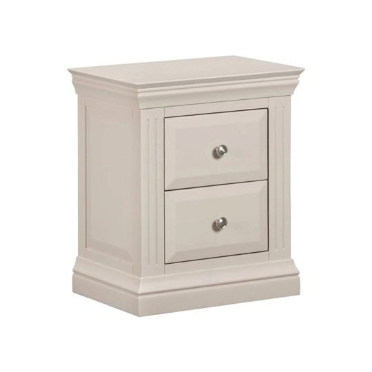 Monaco 2 Drawer Bedside - Off White | Buy Online | Beds.ie