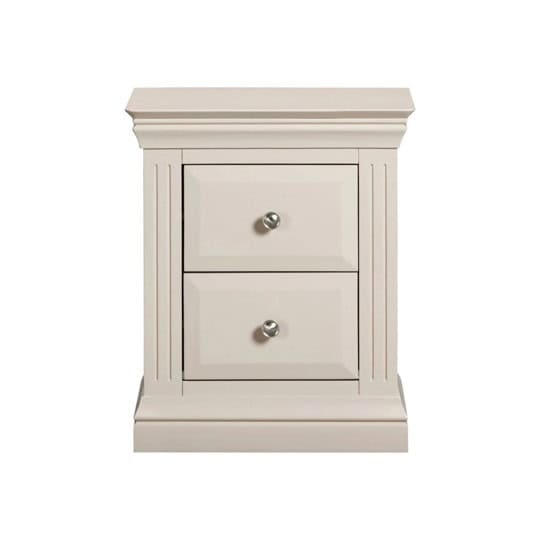 Monaco 2 Drawer Bedside - Off White - Image 3