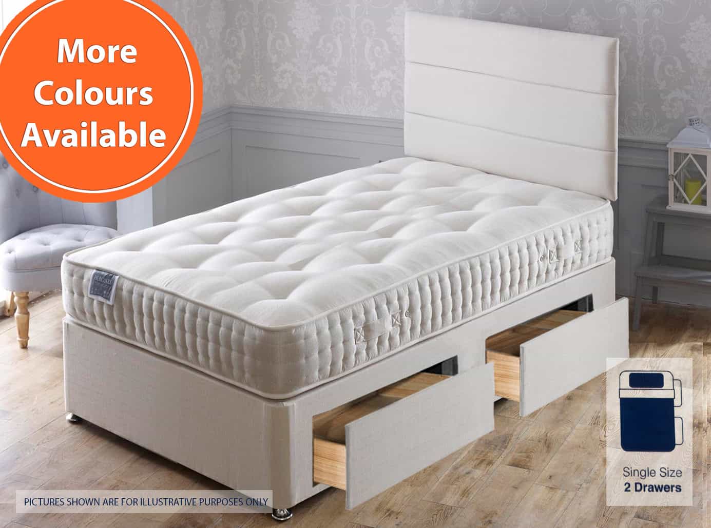 Apollo 2ft6 Hercules 2 Drawer Bed | Buy Online | Beds.ie