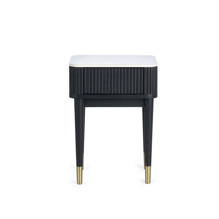 Louanne Fluted Lamp Table - Black - Image 5