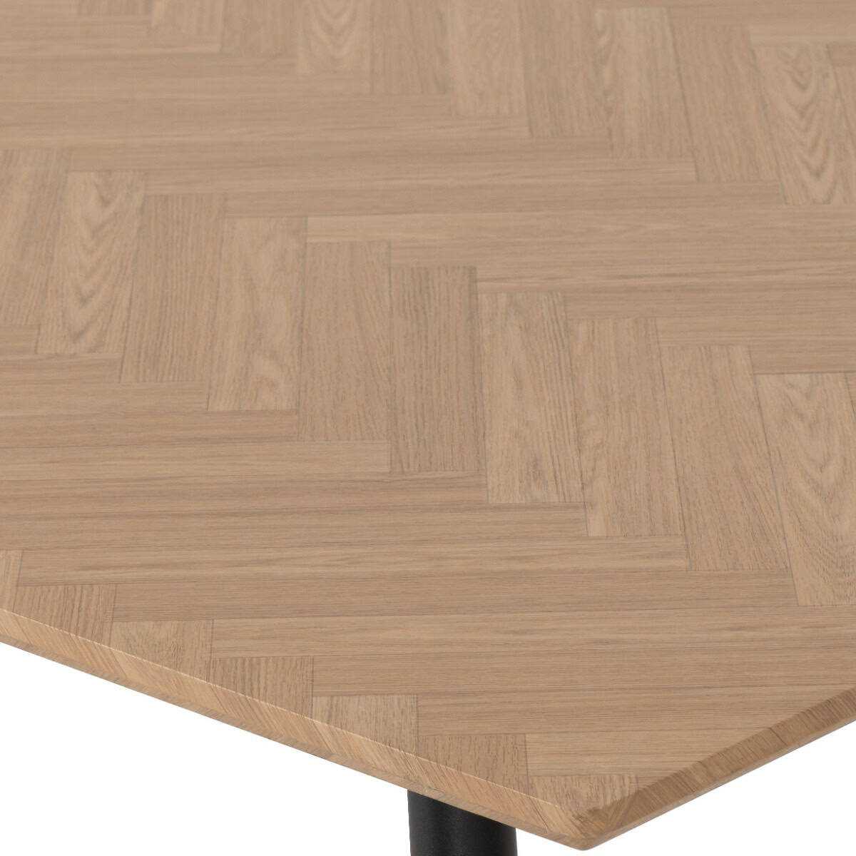 Hamilton Medium Dining Table - Oak Effect & Black - Image 3