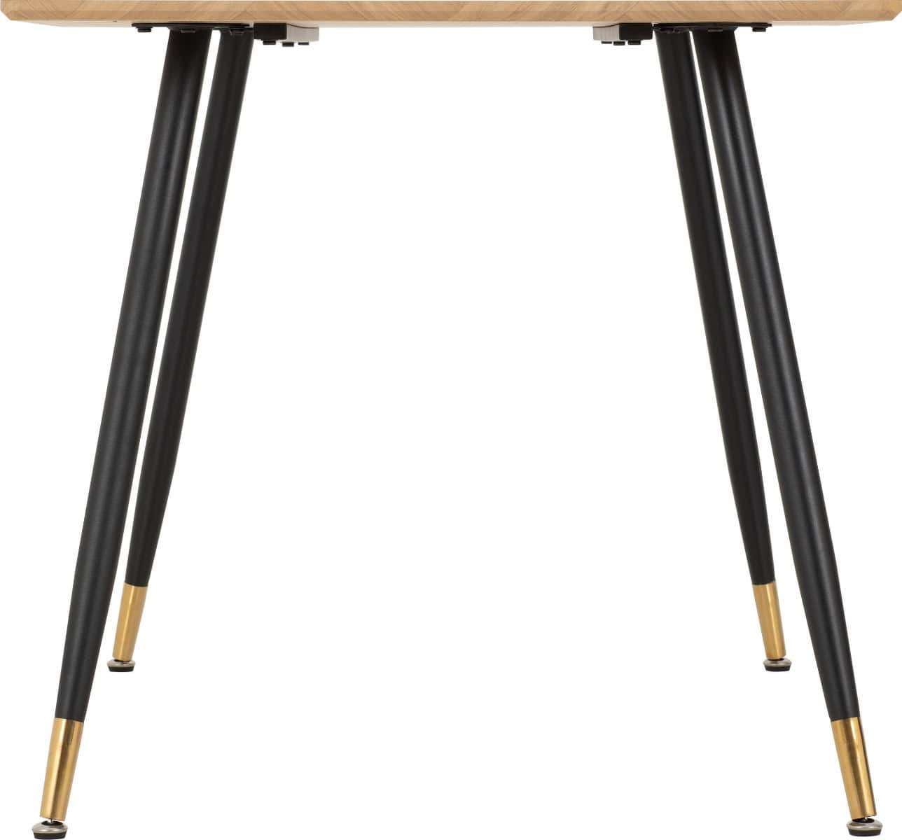 Hamilton Medium Dining Table - Oak Effect & Black - Image 4