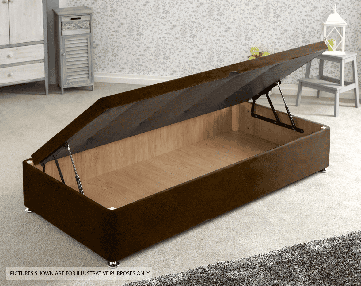 Apollo 3ft Velvet Brown Side Ottoman Base | Buy Online | Beds.ie