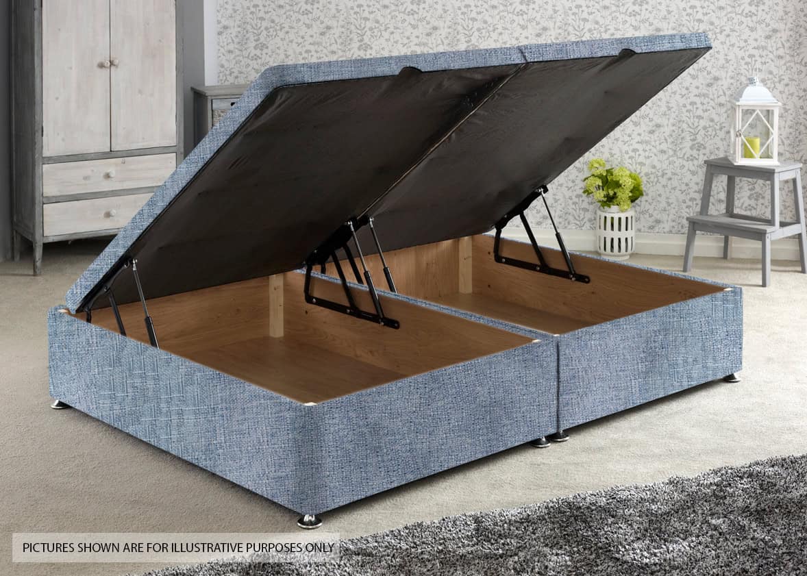 Apollo 4ft Azzure Light Blue Side Ottoman Base | Buy Online | Beds.ie