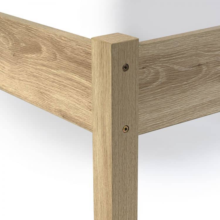 Corbridge 4ft6 Rattan Bedframe - Oak - Image 3