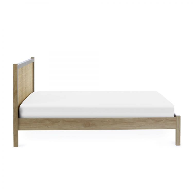 Corbridge 4ft6 Rattan Bedframe - Oak - Image 5