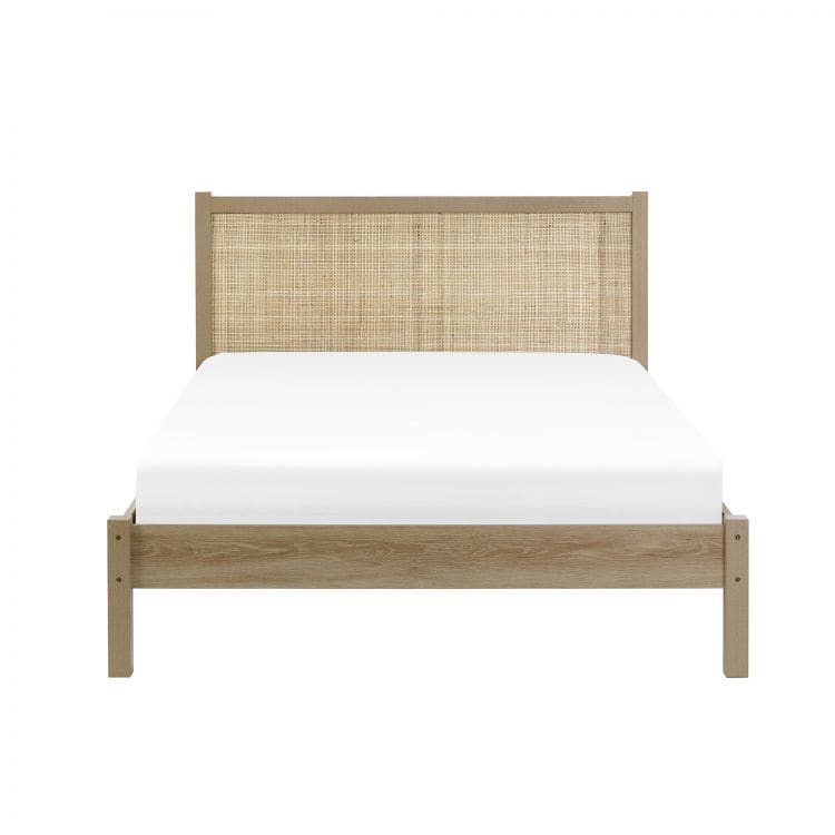 Corbridge 4ft6 Rattan Bedframe - Oak - Image 6