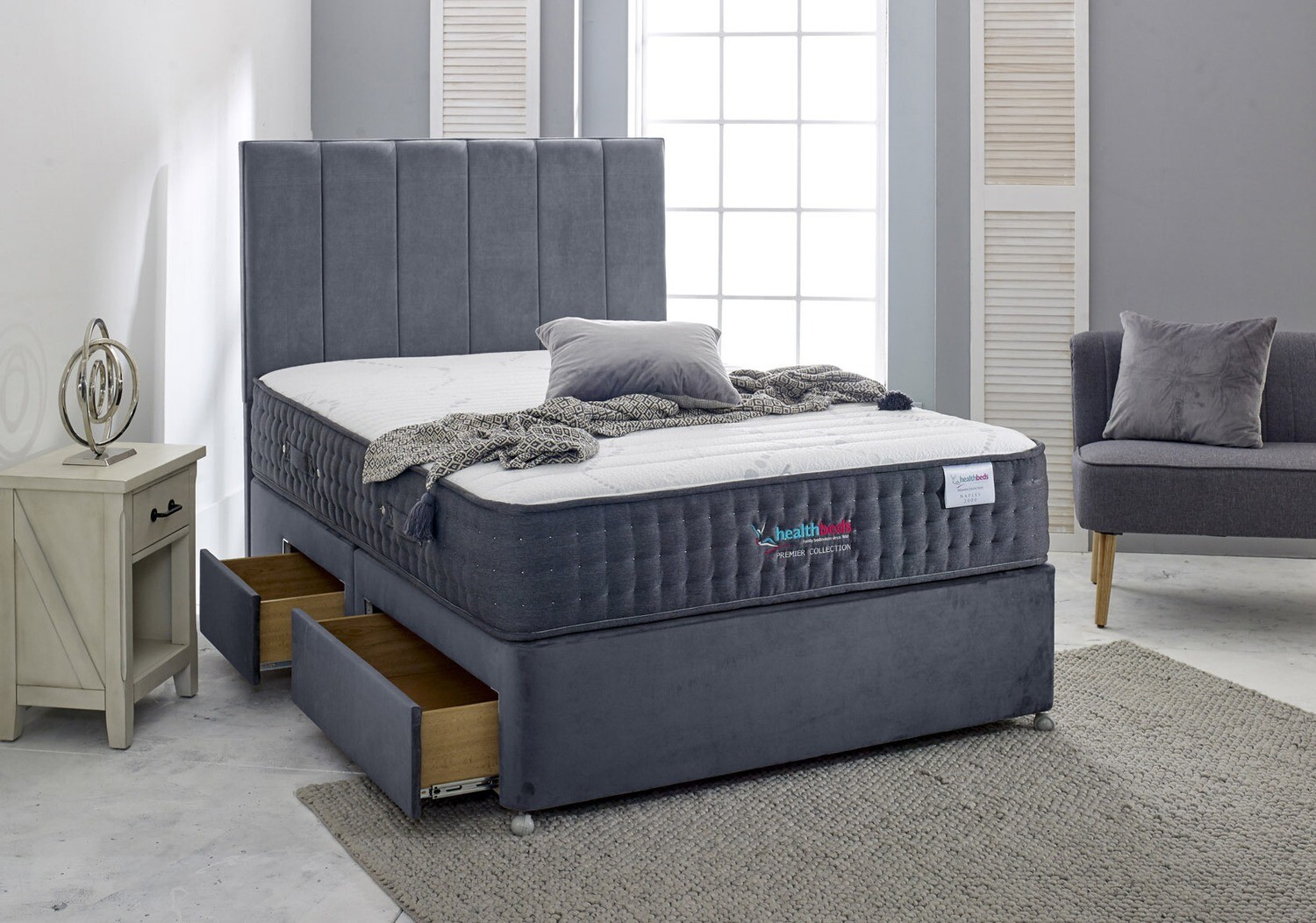Healthbeds 5ft Naples 4000 2 Drawer Bed | Buy Online | Beds.ie