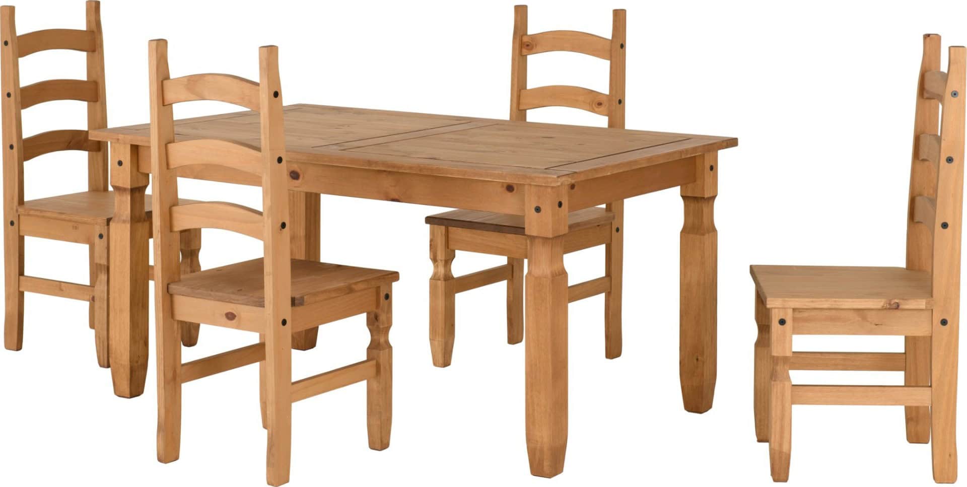 Corona 5ft Dining Set - Waxed Pine - Image 2