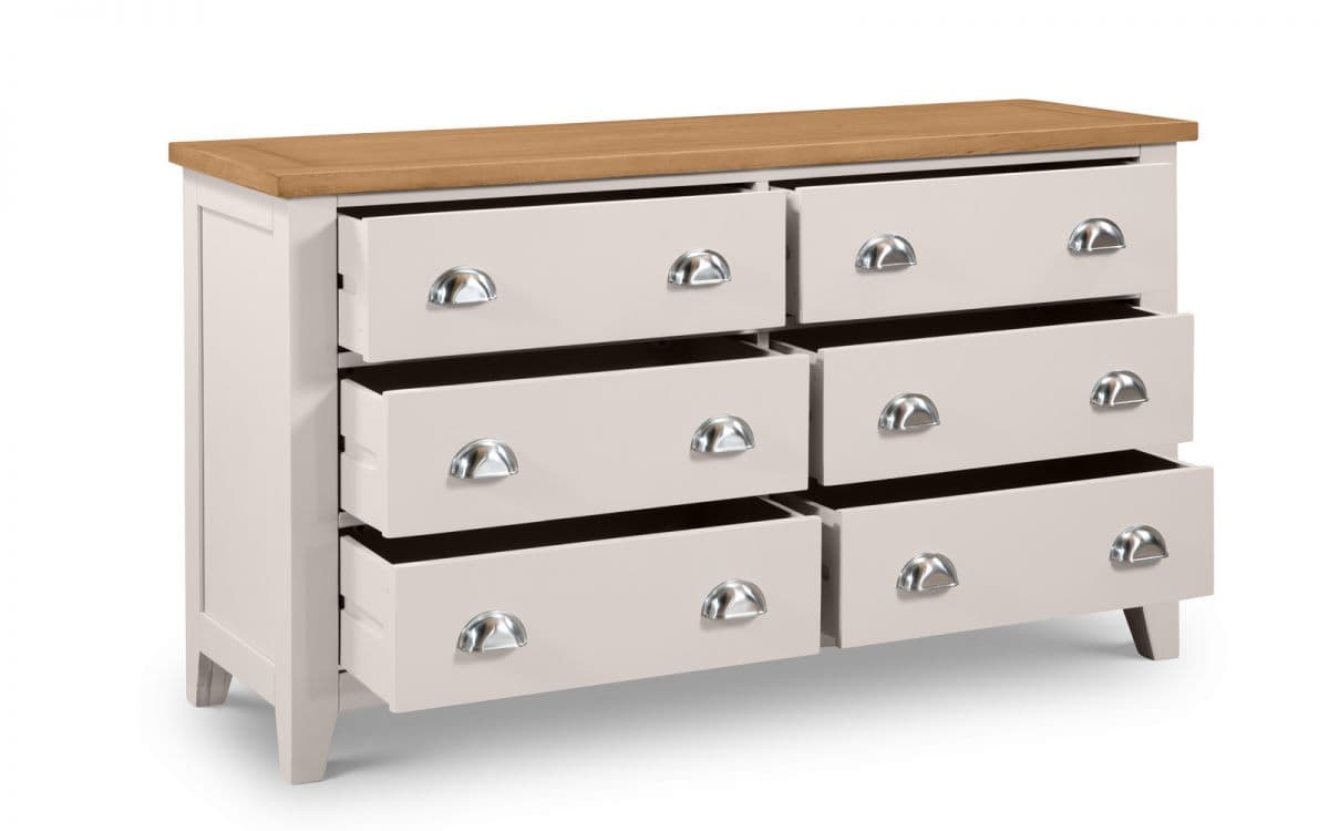 Hayley 6 Drawer Chest - Elephant Grey - Image 3