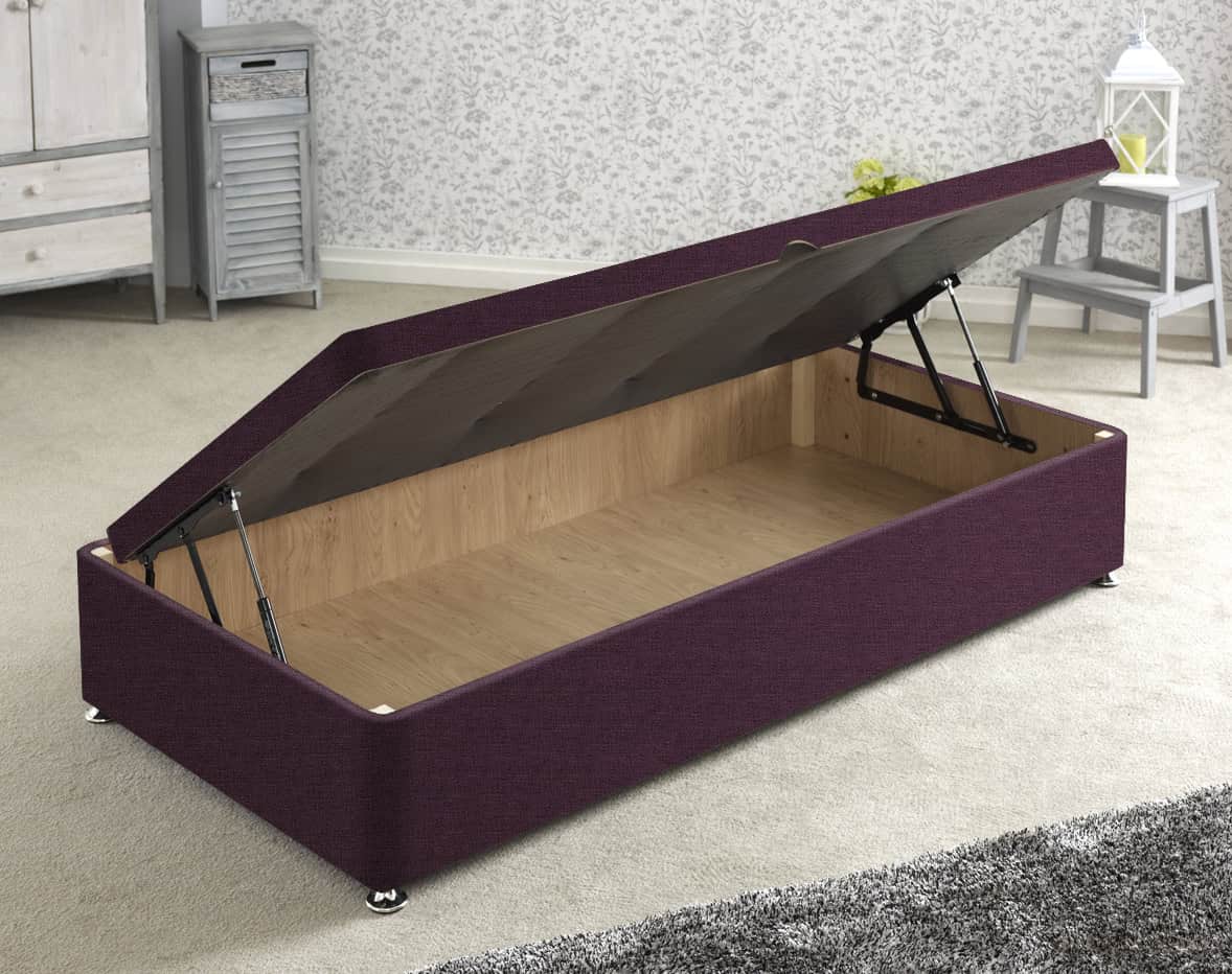 Apollo 3ft Azzure Purple Side Ottoman Base | Buy Online | Beds.ie