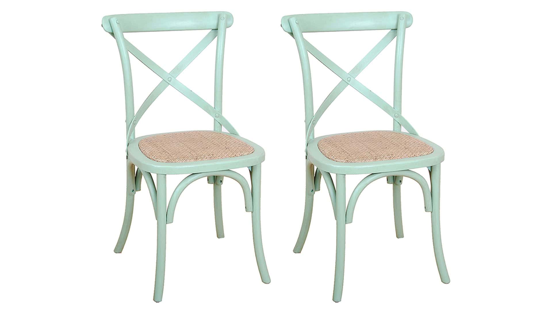 Crossback Chair - Green (Set of 2) | Buy Online | Beds.ie
