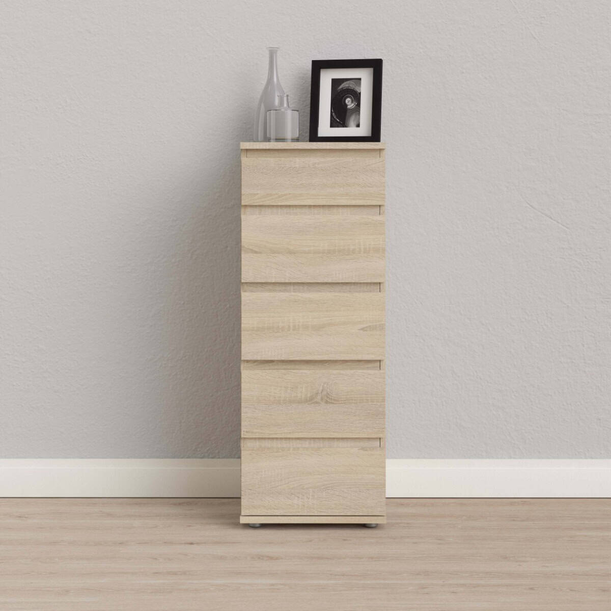 Nova 5 Drawer Narrow Chest - Oak | Buy Online | Beds.ie