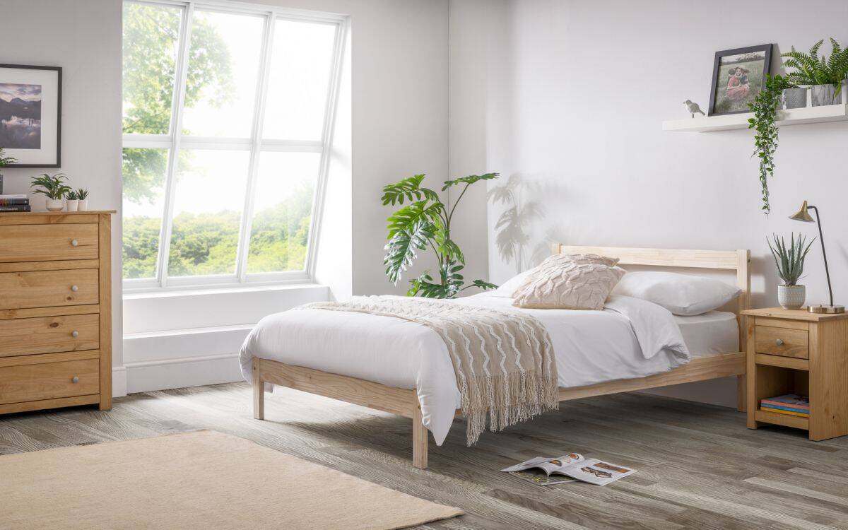 Skye 4ft6 Bedframe - Unfinished Pine | Buy Online | Beds.ie