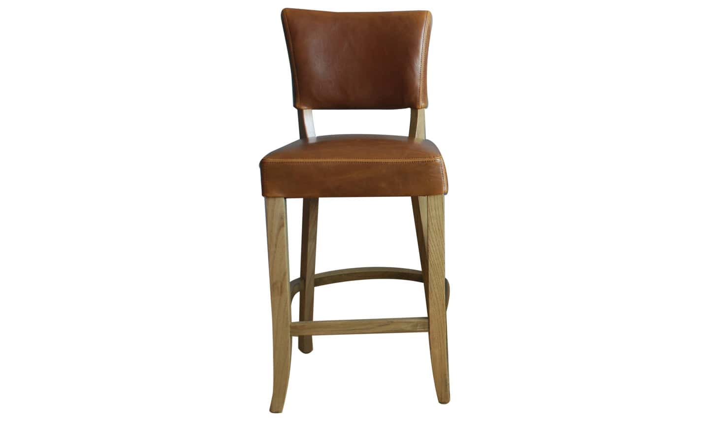 Duke Bar Chair Leather - Tan Brown | Buy Online | Beds.ie