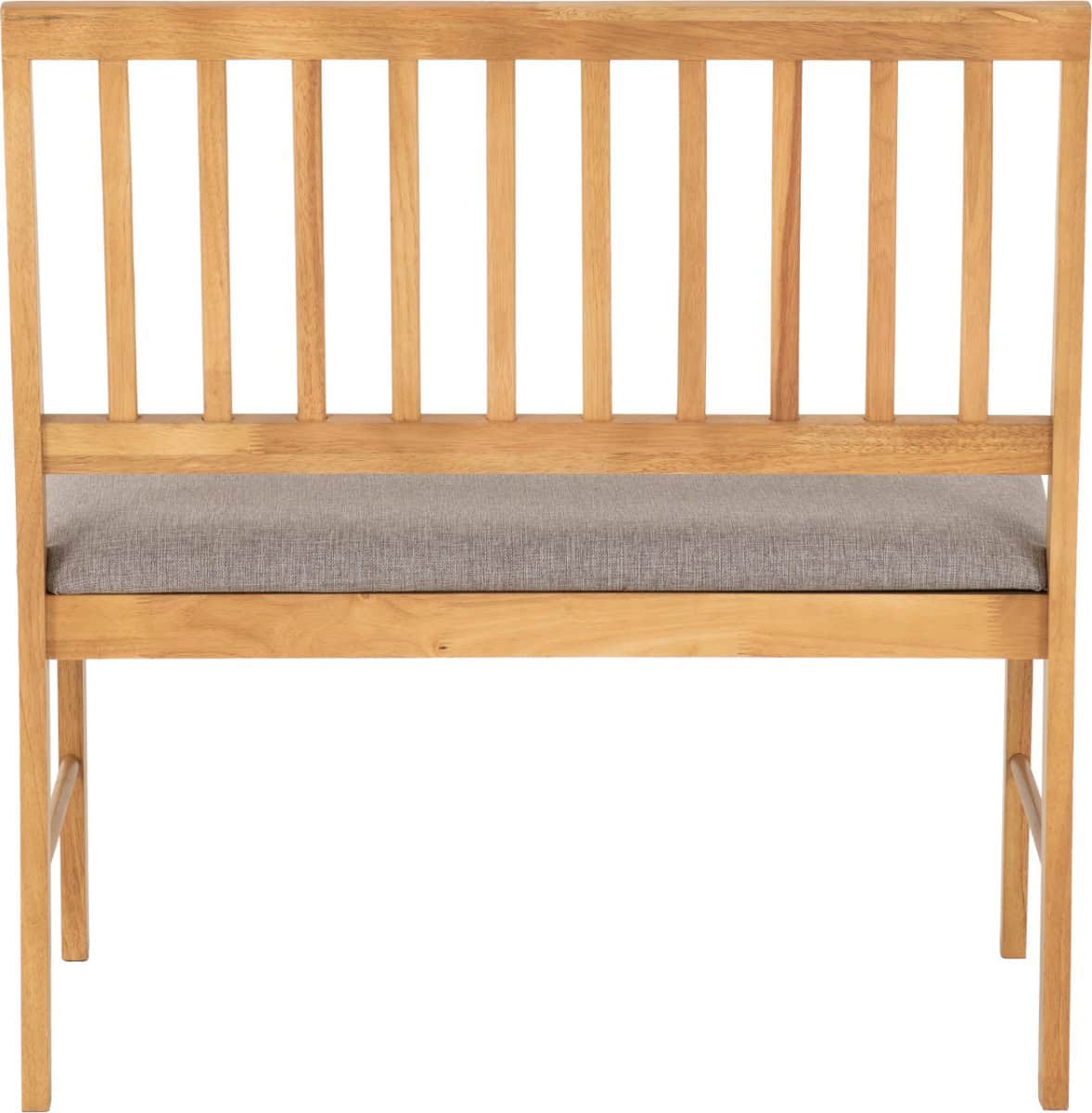 Austin Dining Bench - Oak Effect and Grey Fabric - Image 6