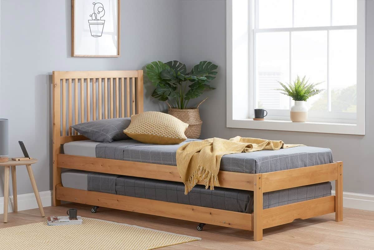 3ft Buxton Bed & Trundle - Honey Pine | Buy Online | Beds.ie
