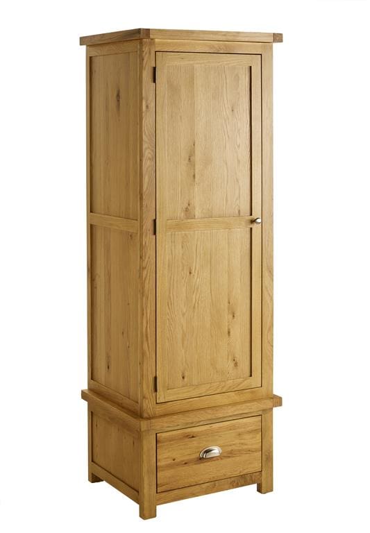 Woburn 1 Door 1 Drawer Wardrobe - Oak - Image 4