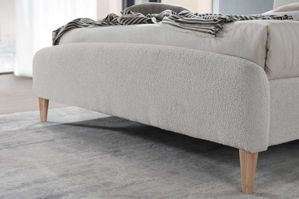 4ft6 Otley Teddy Bear Fabric Bed - Dove Grey - Image 3