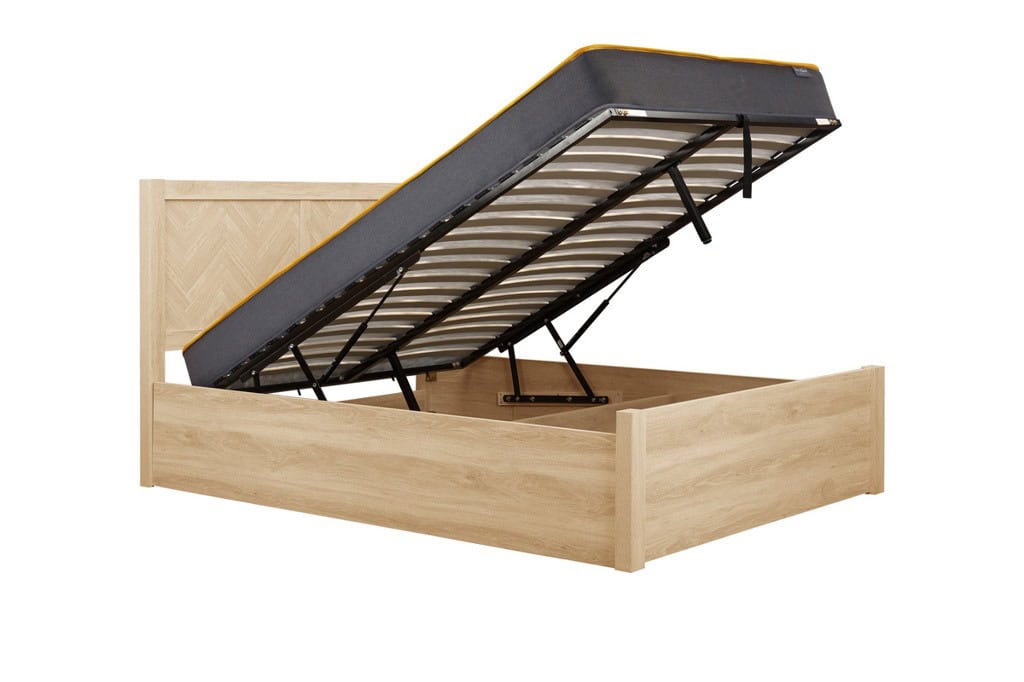 Herringford 5ft Ottoman Bedframe - Oak - Image 8